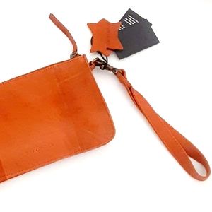 Anthropologie Day & Mood Anni Leather Wristlet Cognac